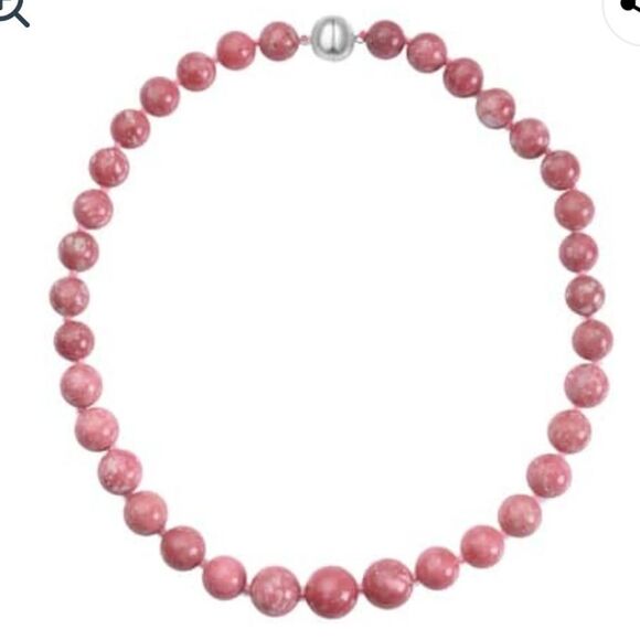 Thulite Beaded Necklace 20 inch - Picture 6 of 12